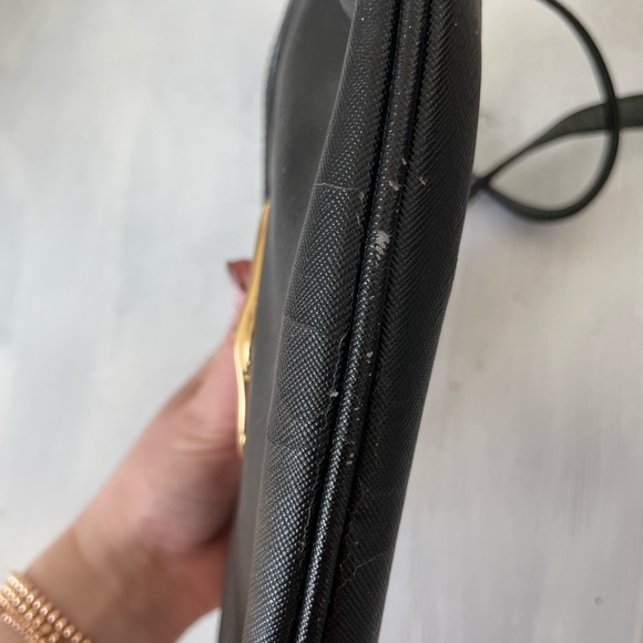 ❌SOLD❌Vivienne Westwood Orb Logo Crossbody Bag Black Leather - Picture 12 of 13